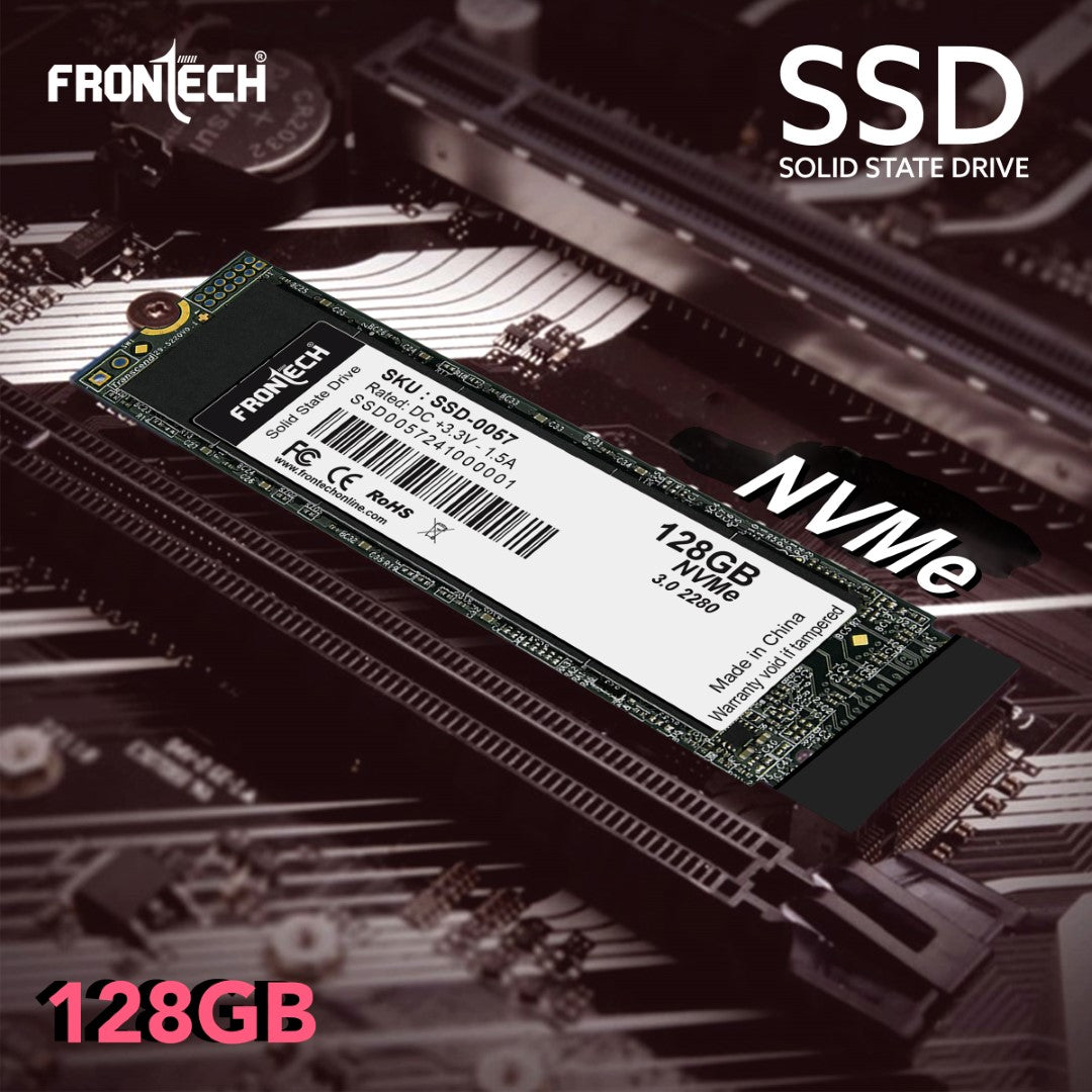 Frontech 128GB Internal SSD | M.2 2280 NVMe, Ultra-Fast 1800/550 Mbps (SSD-0057) Frontech 128GB Internal SSD | M.2 2280 NVMe, Ultra-Fast 1800/550 Mbps (SSD-0057)